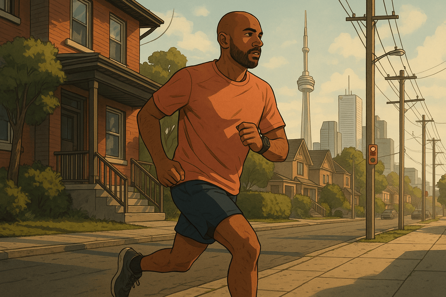 Illustration of Back From Knee Injury: Why Running a 5K Matters When You Manage Buildings, showing a personal life scene.