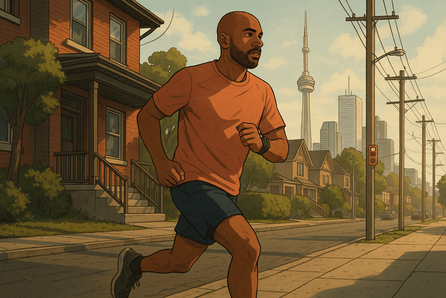 Illustration of Back From Knee Injury: Why Running a 5K Matters When You Manage Buildings, showing a personal life scene.
